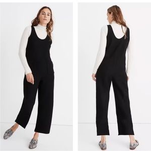 Madewell 100 % Wool Patch Pocket Sweater Jumpsuit Black Halloween Fall Boho S